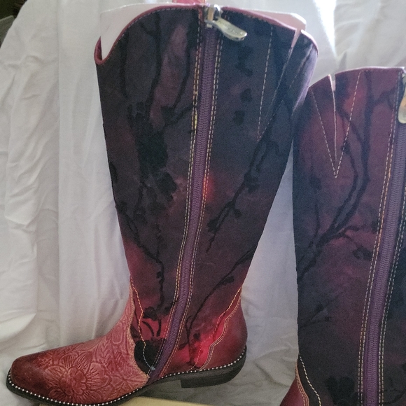 👗 Spring step L’Artise Laretilyn Red boots 7.5-8 US - Picture 6 of 12
